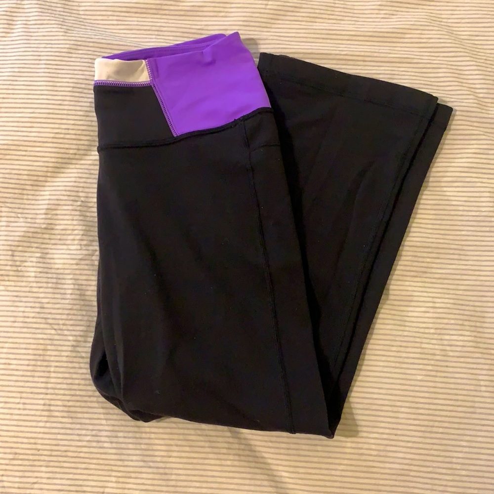 Lululemon Mid Rise Flare Leg Black Pants